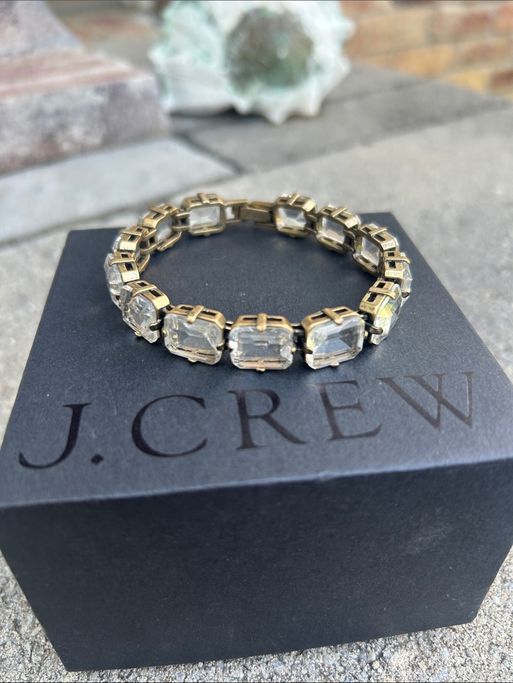 J. Crew Crystal Symphony Bracelet with Clear Crystal Links